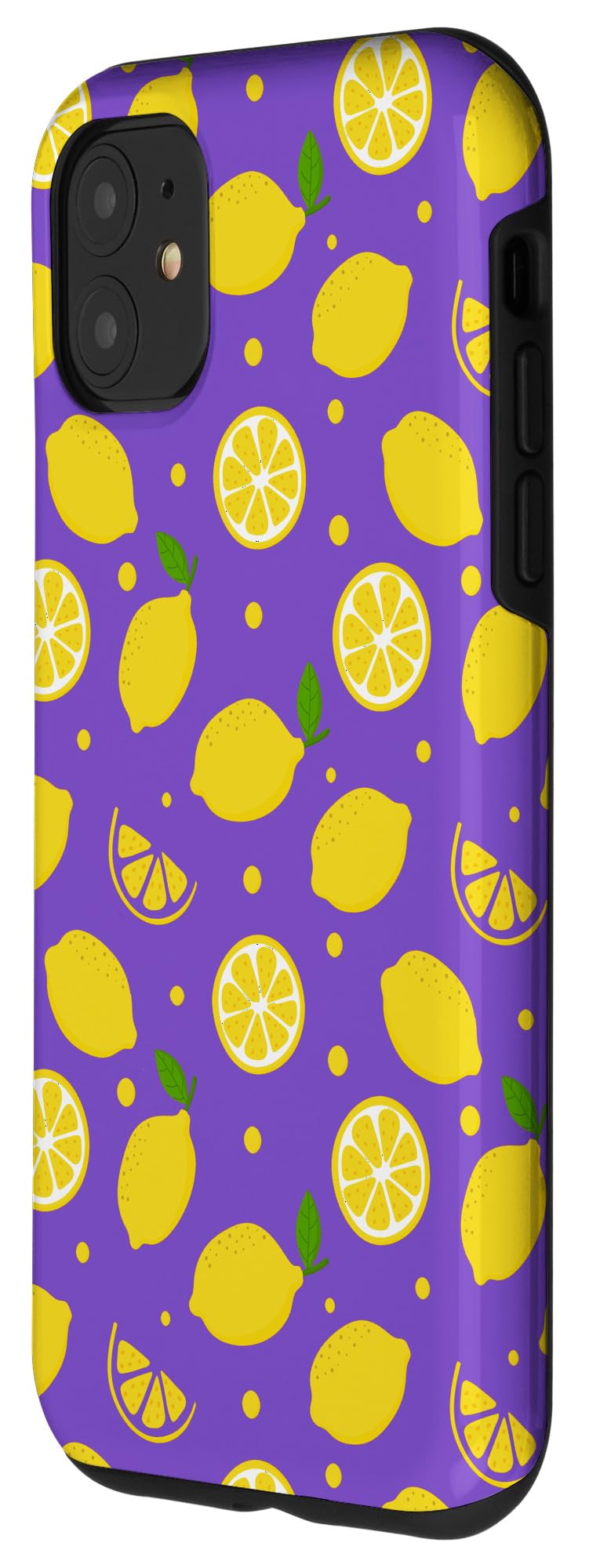 iPhone 11 Case - Purple Lemon Fruit Pattern Design Protective Cover | Slim Fit, Shockproof & Scratch Resistant | Perfect for Everyday Use, Travel & Outdoor Activities
