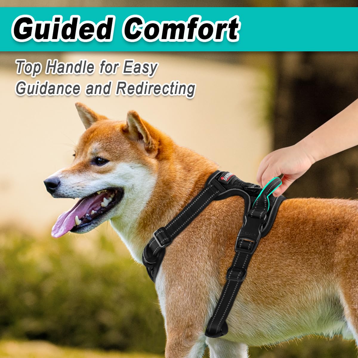 BARKBAY No Pull Pet Harness - Adjustable Reflective Dog Vest for Small, Medium & Large Dogs - 3M Reflective Oxford Material for Safety - Perfect for Walking, Hiking & Outdoor Adventures (XL)