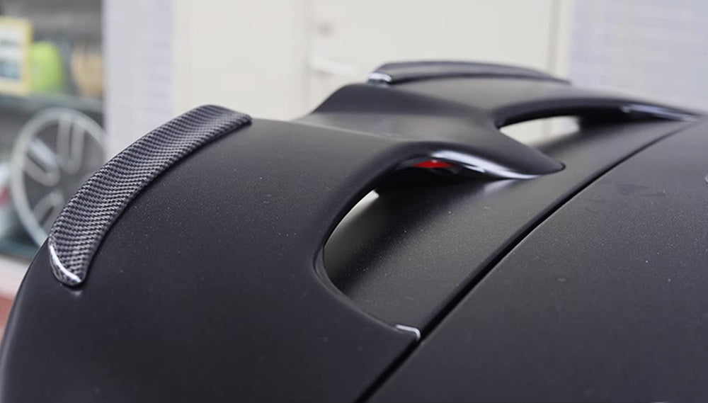 Carbon Fiber Roof Spoiler for MINI Cooper F55 F56 F54 JCW Style - Universal Fit, High Gloss Finish - Perfect for Car Customization & Racing Enthusiasts