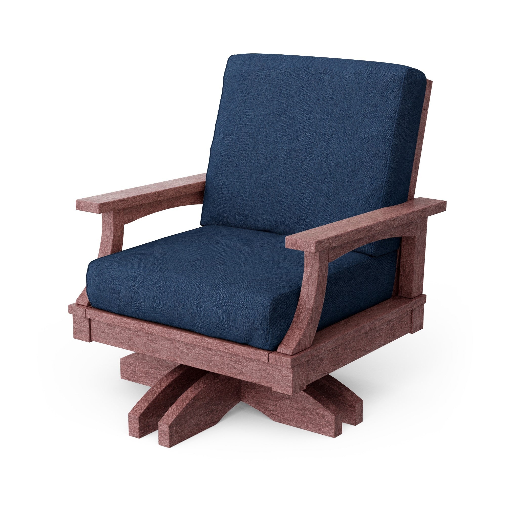 Heritage Deep Seating Swivel Chair - 360° Rotating Patio Lounge Chair with Cushions, Weather-Resistant Outdoor Furniture for Garden, Poolside & Backyard Relaxation