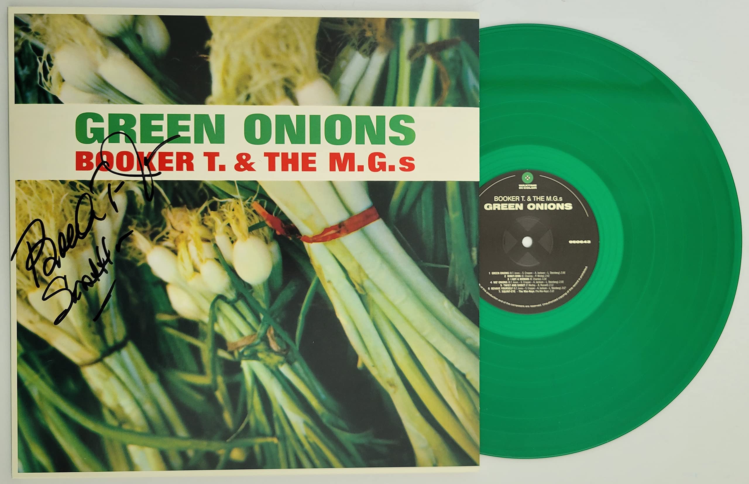 Booker T & The M.G's Signed Green Onions Vinyl Album with COA - Authentic Autographed Collectors Edition - Perfect for Music Lovers & Vintage Record Collections