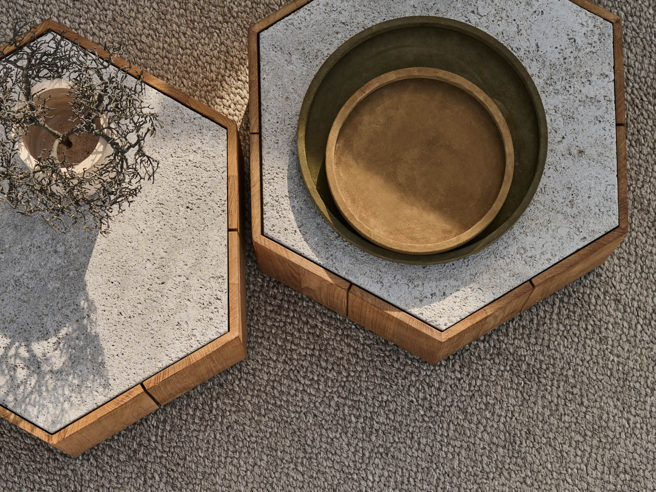 Hexagon Coffee Table - Modern Geometric Side Table for Living Room, Bedroom, or Office - Perfect for Small Spaces, Home Decor, and Interior Design