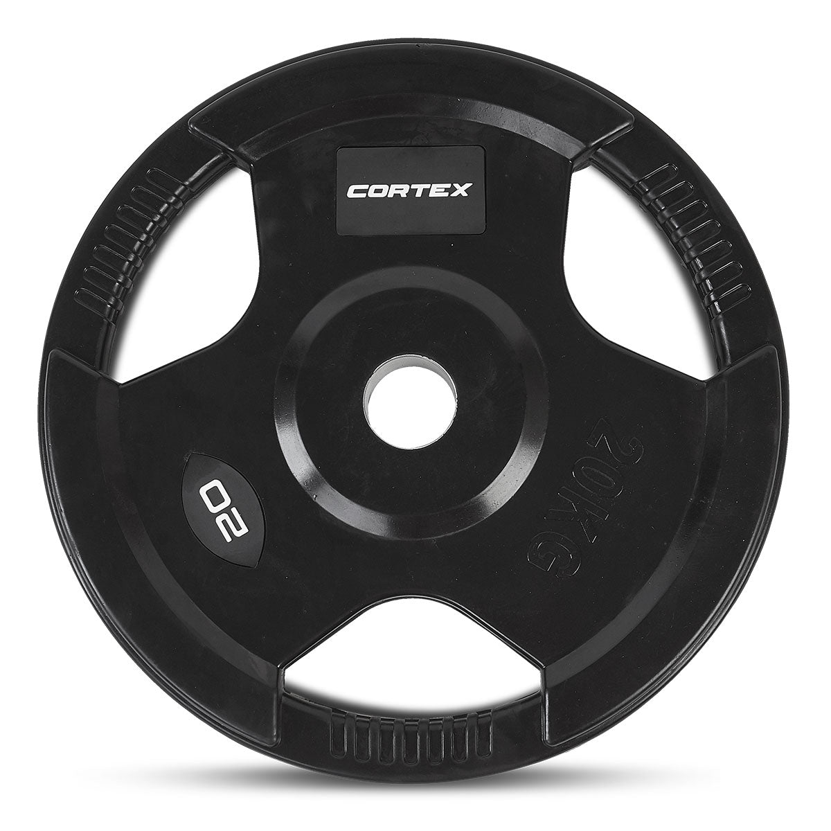 CORTEX 20kg Tri Grip V2 50mm Olympic Weight Plates (Pair) - Premium Gym Equipment for CrossFit, Powerlifting & Home Workouts