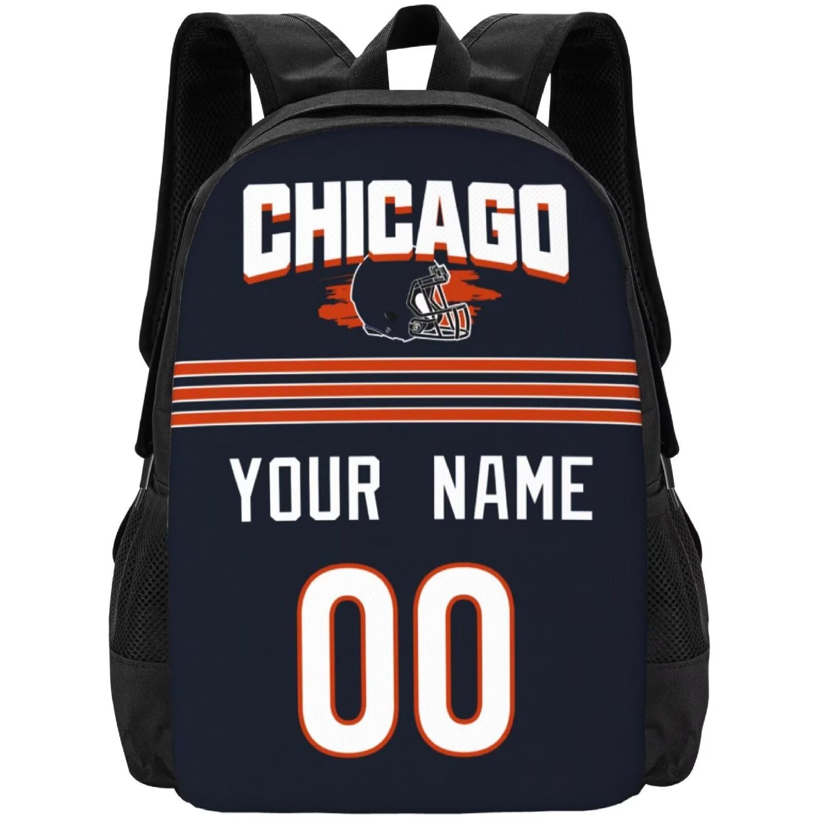 Custom Personalized ANTKING Chicago Backpack with Name & Number - Durable Travel Backpack for Men & Women - Perfect for School, Work, Gym & Outdoor Adventures