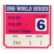 1980 World Series Game 6 Phillies vs Royals Field Box Ticket Stub - Rare Baseball Memorabilia for Collectors & Sports Fans - Perfect for Display, Framing, and Sports Memorabilia Collections