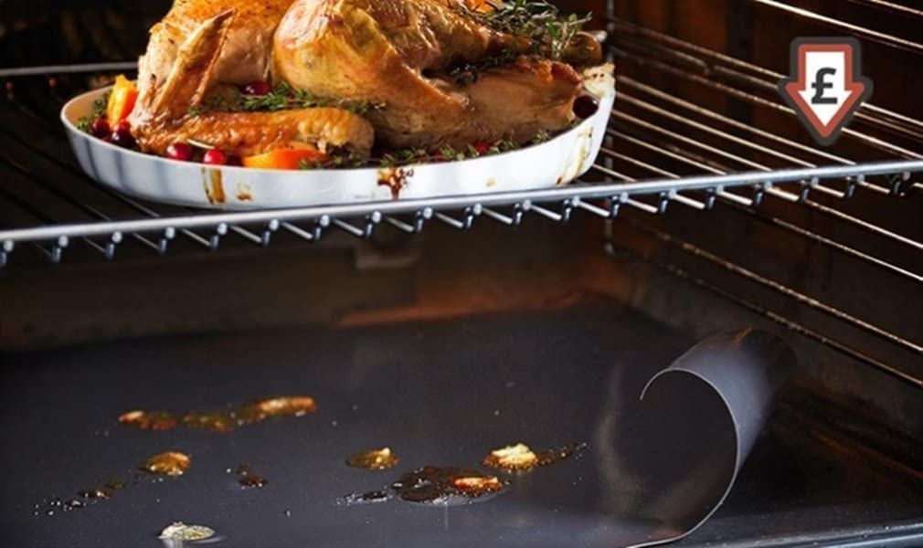2 Pack Heavy Duty Non-Stick Oven Cooker Liners - Reusable Baking Sheet Protectors for Roasting, Grilling & Meal Prep - Fits Standard Size Ovens