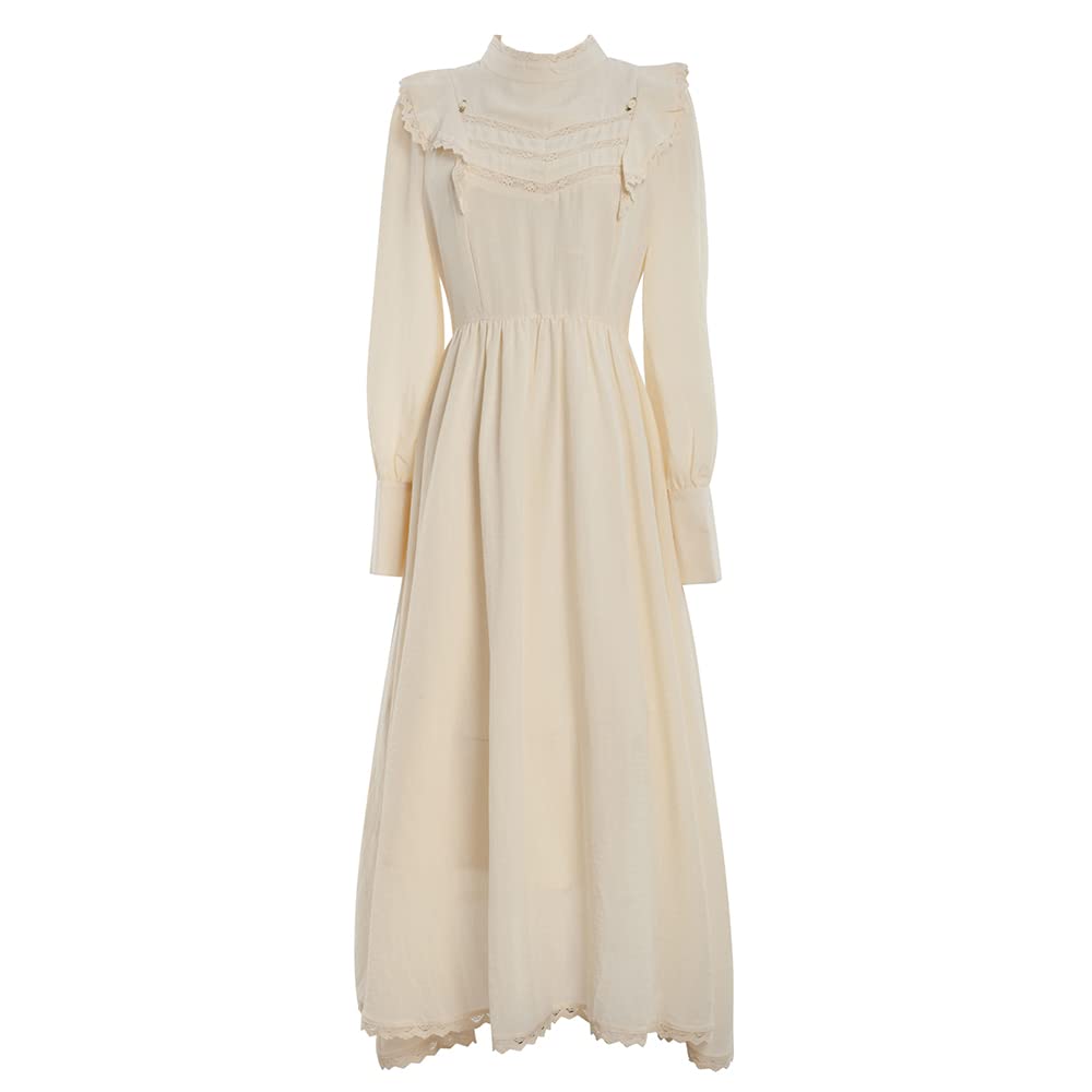 Vintage Summer Casual Long Sleeve Square Neck Tea Party Dress for Women - Perfect for Garden Parties, Brunch Dates & Special Occasions