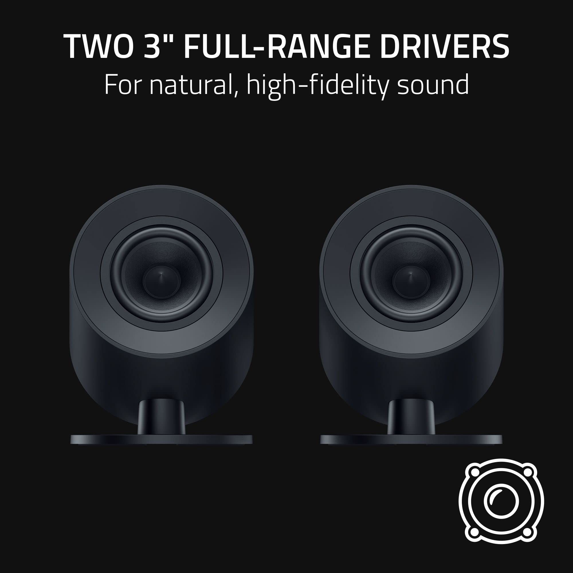 Razer Nommo V2 X THX Spatial Audio 2.0 PC Gaming Speakers - 3