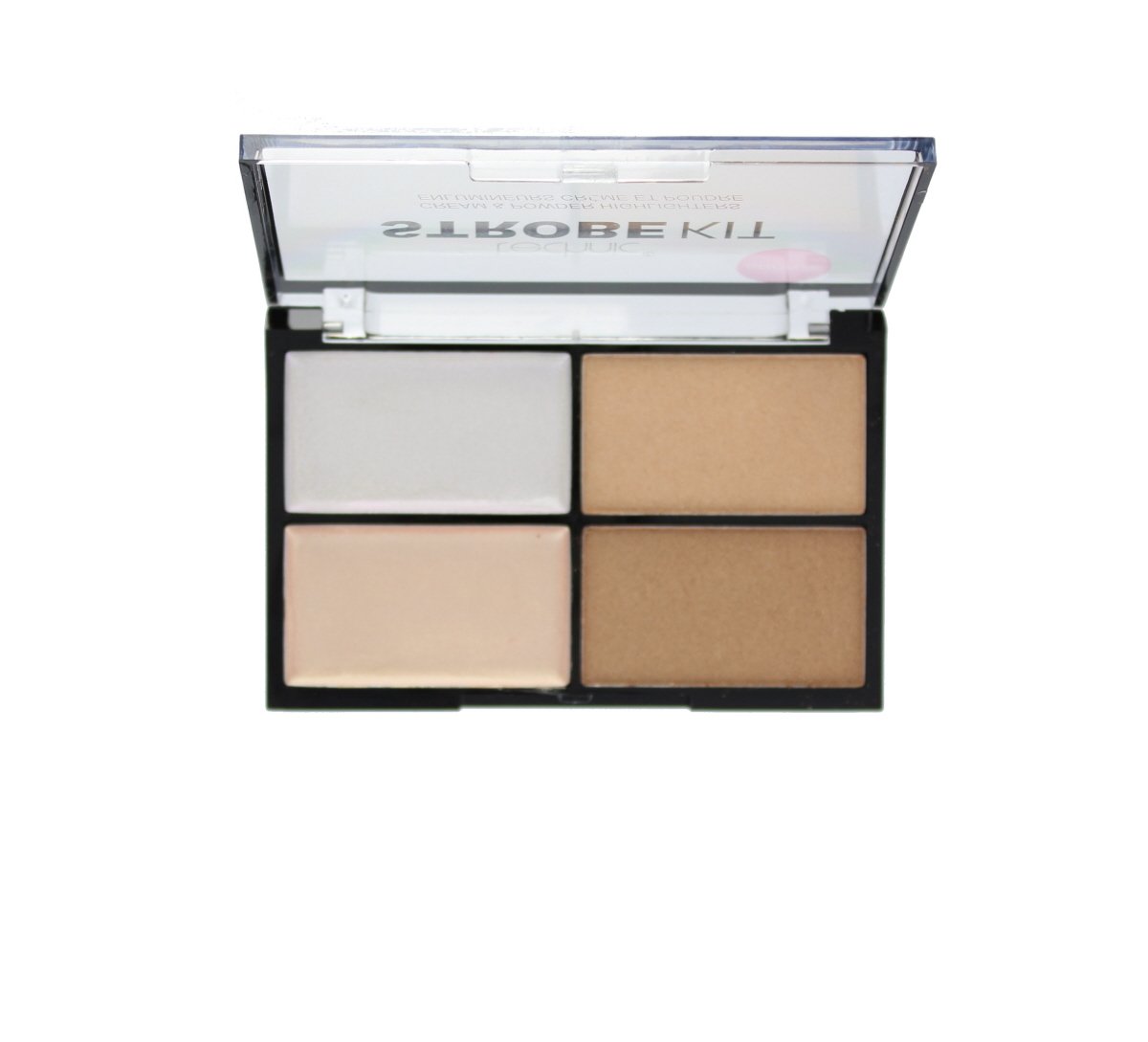 Technic Strobe Highlighters Palette Kit - Cream & Powder for Face Contouring & Glow Makeup | Perfect for Day & Night Looks, Photography & Special Events