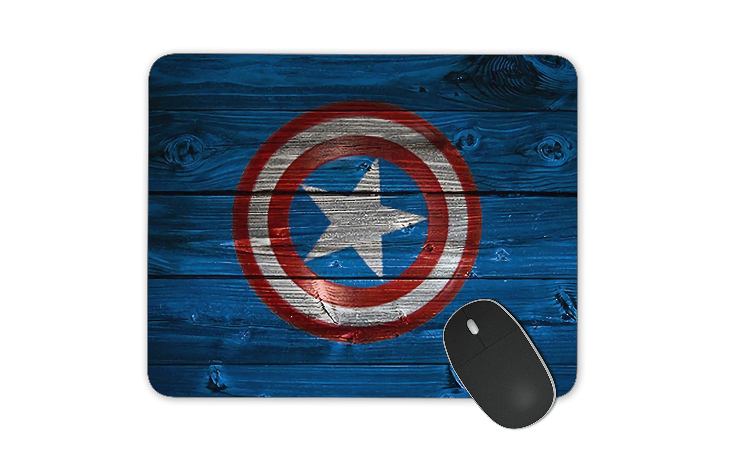 Captain America Mouse Pad - Marvel Superhero Gaming & Office Mousepad with Non-Slip Rubber Base - Perfect for PC, Laptop, Work & Gaming Setup