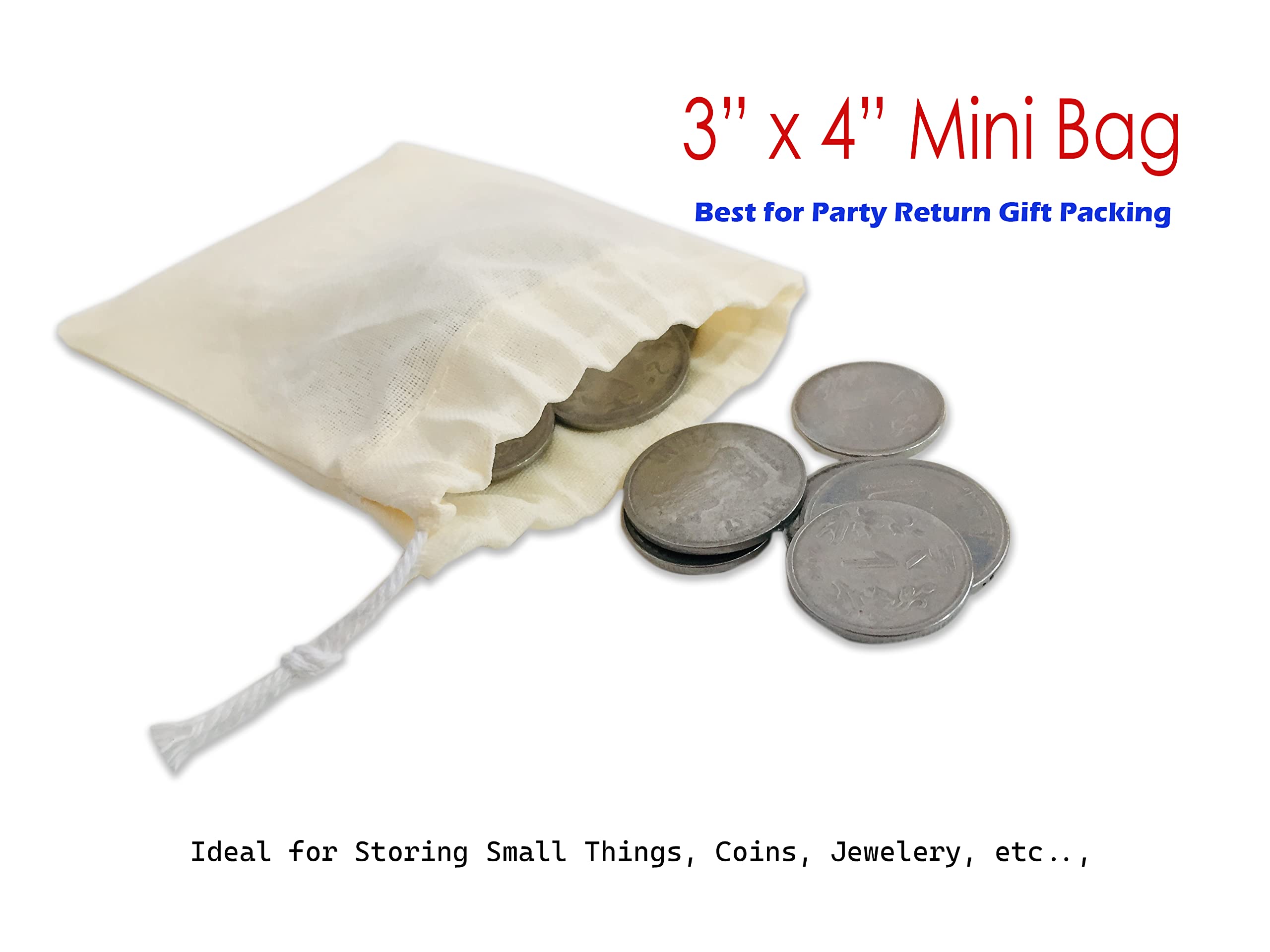 25 Pcs 6x8 Inch Muslin Drawstring Bags - Natural Cotton Sachet Bags for Gifts, Wedding Favors, Potpourri & Home Storage - Reusable Potli Bags for DIY Crafts, Party Supplies & Aromatherapy