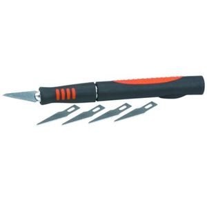 TruePower 02-1799 Professional Hobby Knife Set with 5 Precision Carving Blades - Perfect for DIY Crafts, Woodworking, Model Making & Art Projects