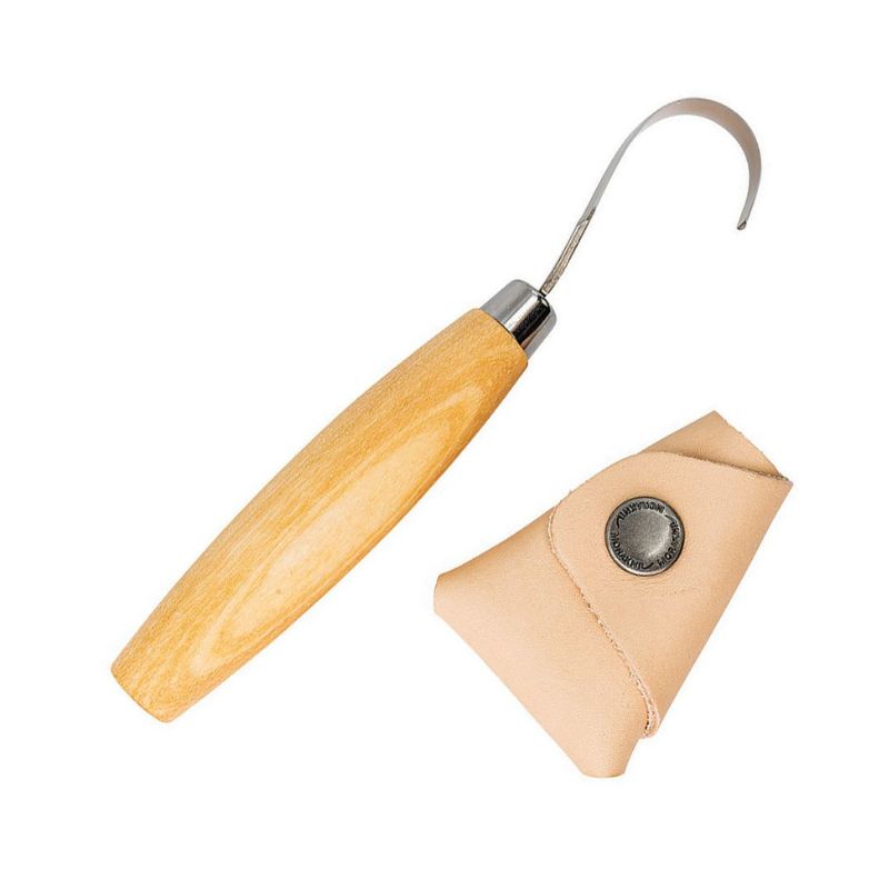 Morakniv 164 Wood Carving Hook Knife - Premium Swedish Crafted Hook Blade for Whittling, Spoon Carving & Detailed Woodworking - Perfect for Outdoor Crafts & DIY Wood Projects