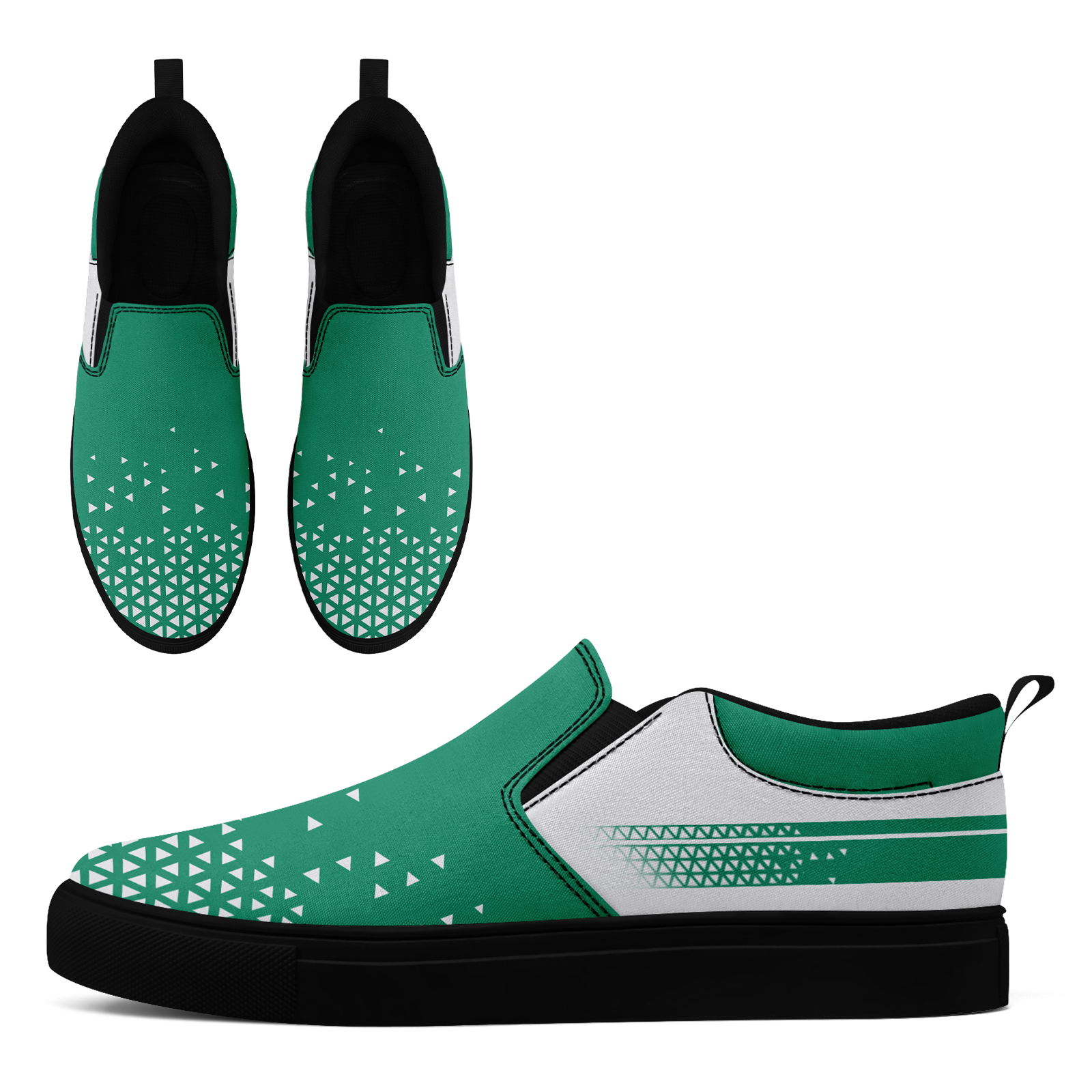 Custom Personalized Slip-On Canvas Sneakers for Men & Women - Lightweight Comfortable Walking Shoes - Perfect for Casual Wear, Travel & Everyday Use (FN071 E023042)
