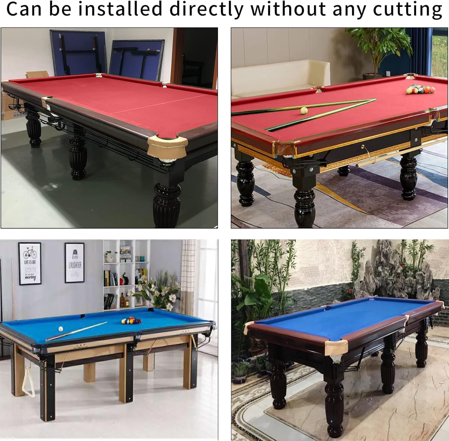 Professional 8ft Nylon & Felt Blended Billiard Table Cloth - 6 Strips Pool Table Felt Replacement for Clubs, Bars & Hotels | Durable Game Room & Home Entertainment Upgrade