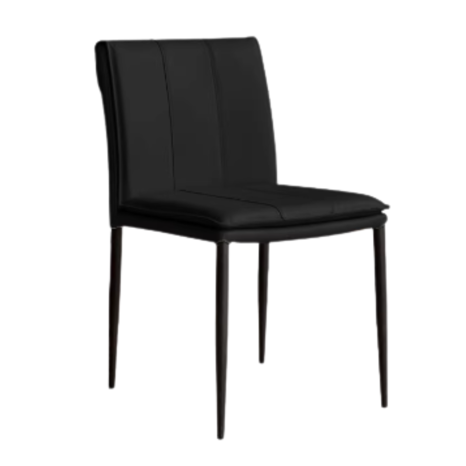 18.1x22.4x31.5 inch / 46x57x80 cm / black color / soft chair organic leather pcs 4