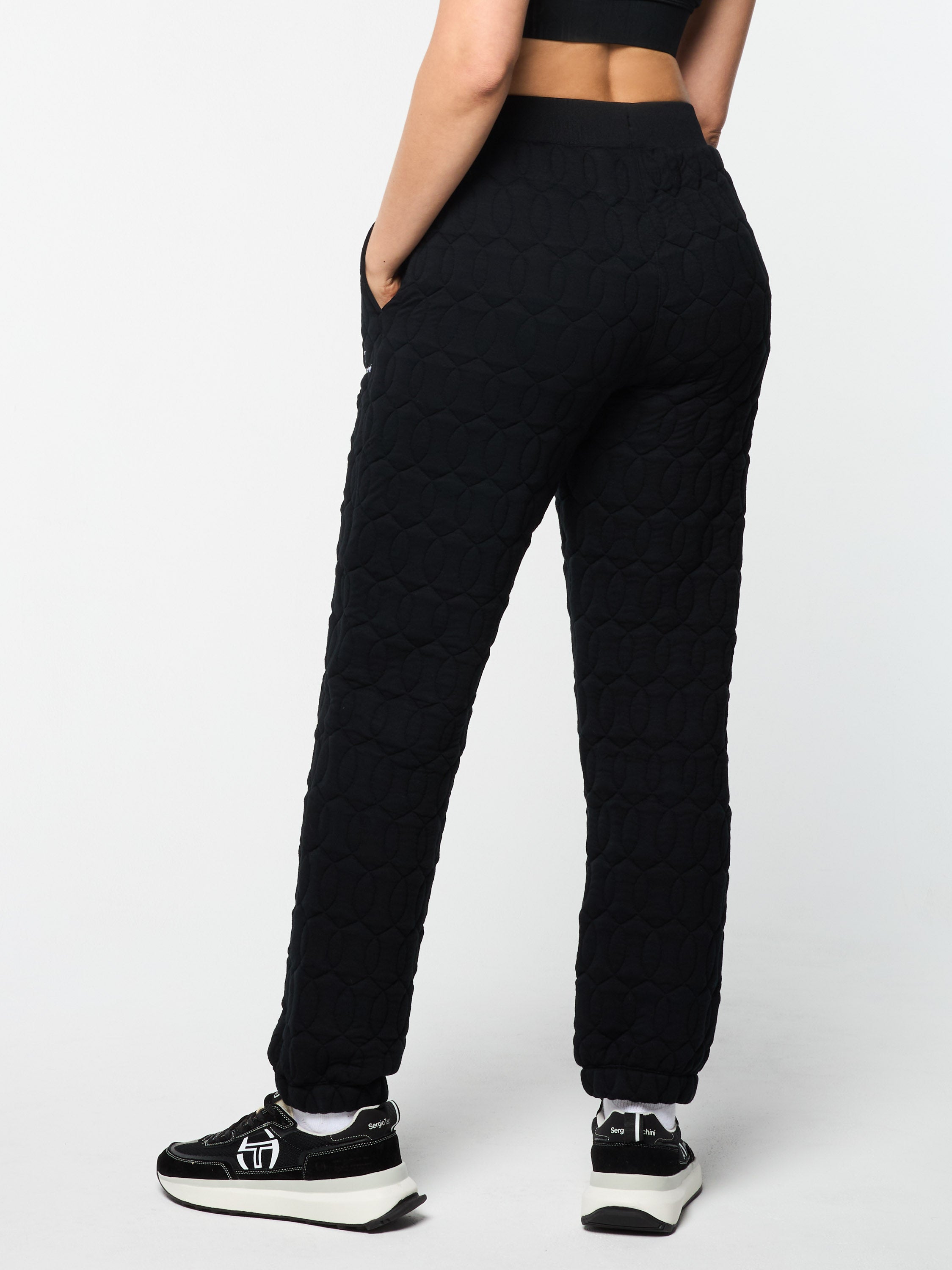 Women's Aversa Quilted Sweatpant - Soft Fleece-Lined Joggers with Elastic Waistband, Black Beauty | Perfect for Lounge Wear, Yoga, Running & Casual Outfits