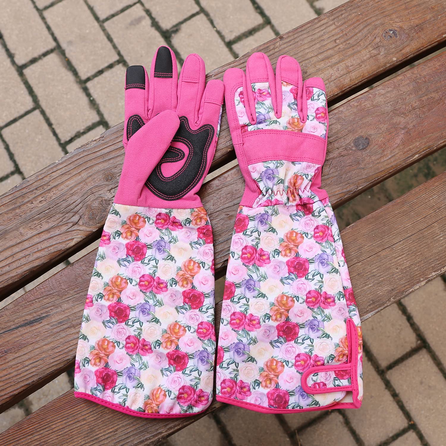 Long Gardening Gloves for Women - Thorn Proof Protective Gloves for Yard Work, Pruning & Planting | Durable Rose Bush Protection | Perfect Gardening Gifts for Her | Ideal for Landscaping, Flower Beds & Outdoor Activities