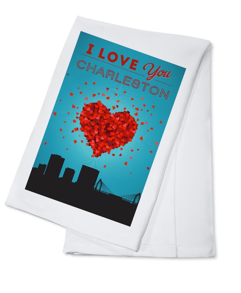 I Love You Charleston, South Carolina - 100% Cotton Tea Towel Set | Decorative Hand Towel & Kitchen Towel for Home Decor | Perfect for Gifts, Housewarming & Southern Style Kitchens