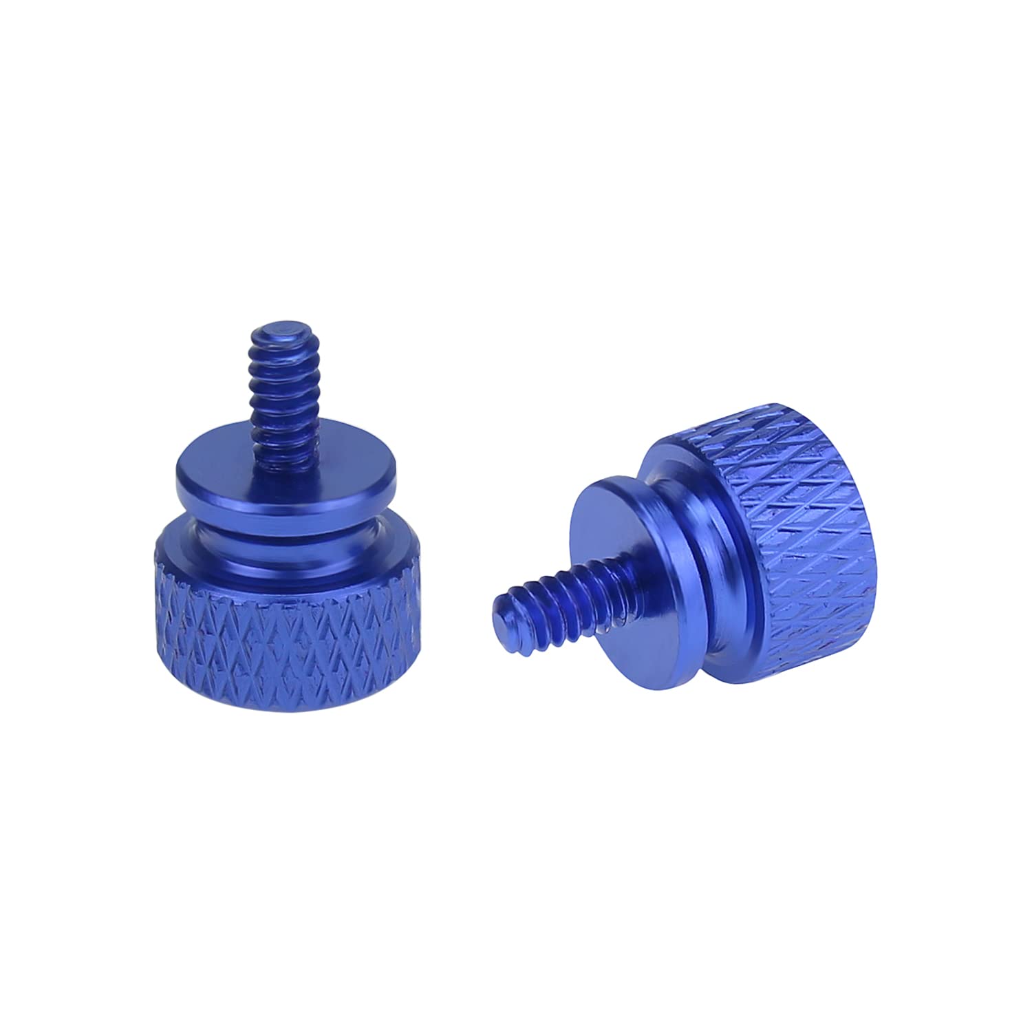 10-Pack 6-32 Thread Blue Anodized Aluminum Thumb Screws for Computer Case, Cover, Power Supply & Hard Drives - Easy Installation & Secure Fastening for PC Builds & Upgrades