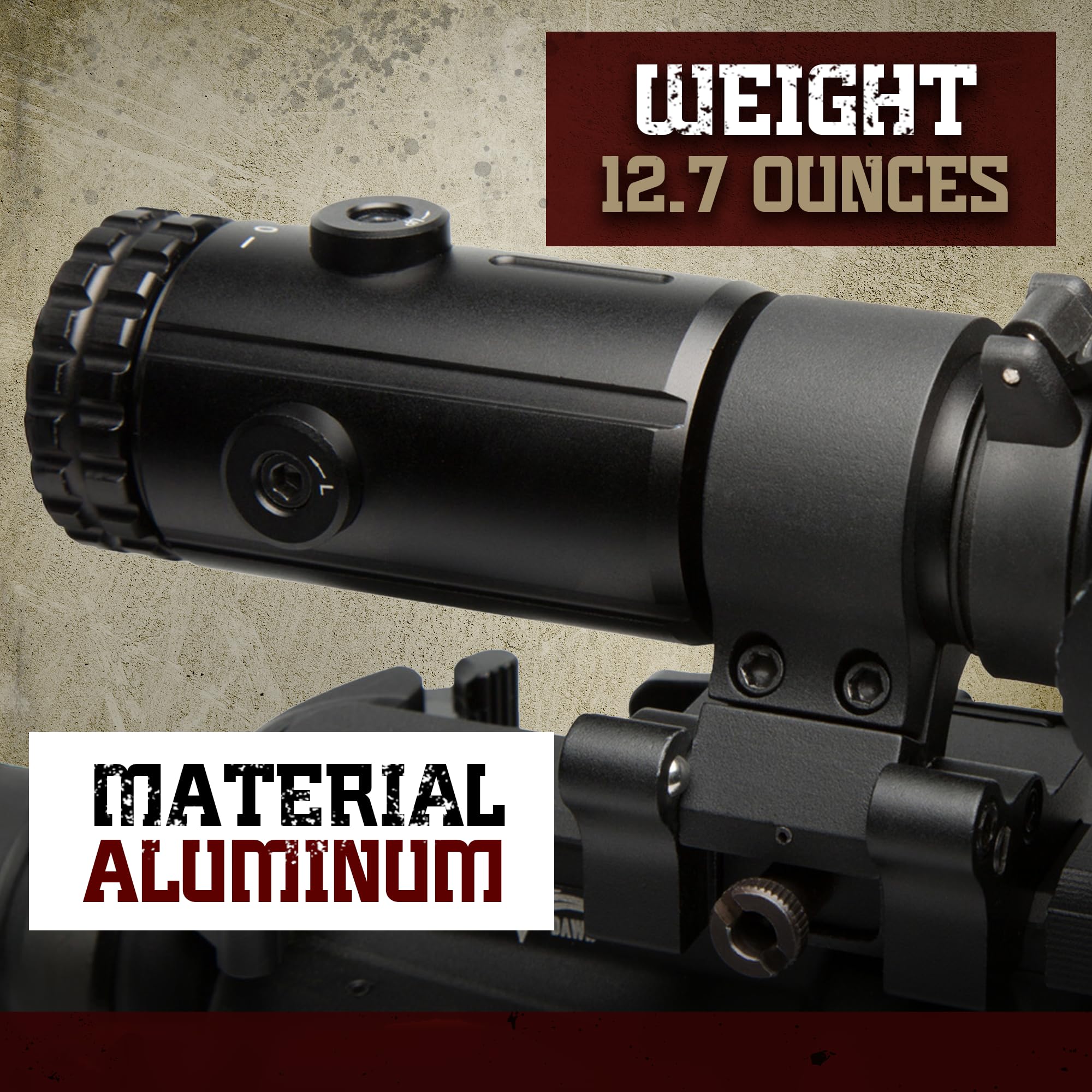 Sightmark Magnifier LQD Flip to Side Mount - 3x Magnification for Red Dot Sights | Quick-Release Picatinny Rail Mount | Ideal for AR-15, Hunting & Tactical Shooting