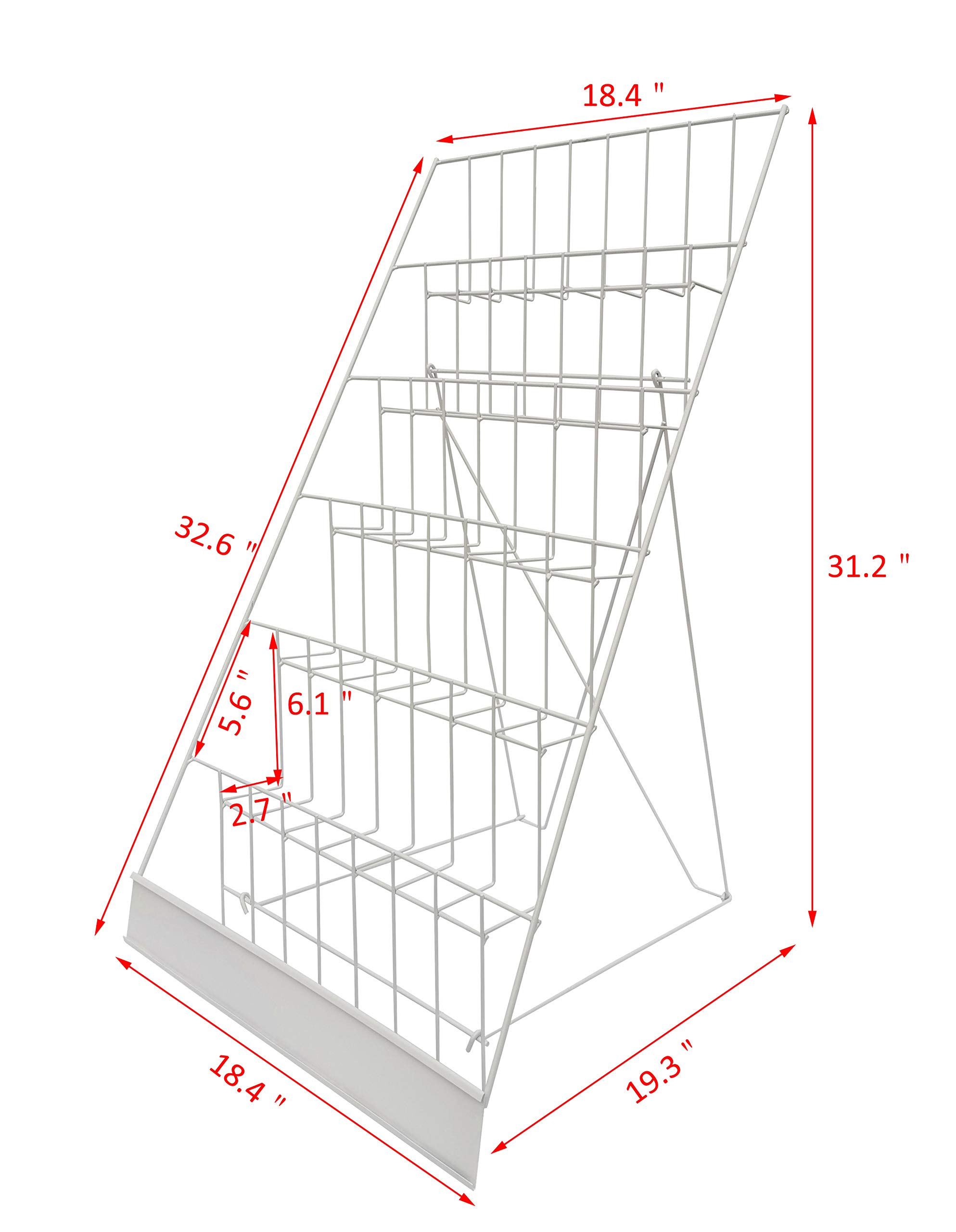 FixtureDisplays® 6-Tier White 18