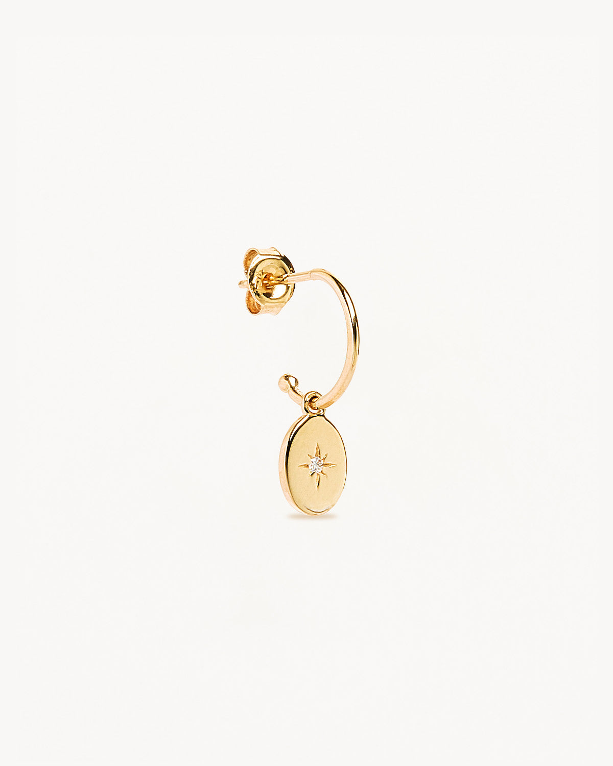 14K Solid Gold Diamond Hoop Earrings for Women - Shine Your Light - Perfect for Everyday Wear, Parties & Special Occasions