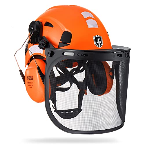 Orange+mesh Face Shield