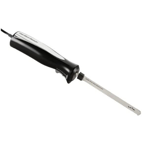 Hamilton Beach 74275ZC Electric Carving Knife Set with 2 Stainless Steel Blades & Storage Case - Perfect for Thanksgiving Turkey, Roast Beef, and Holiday Meals