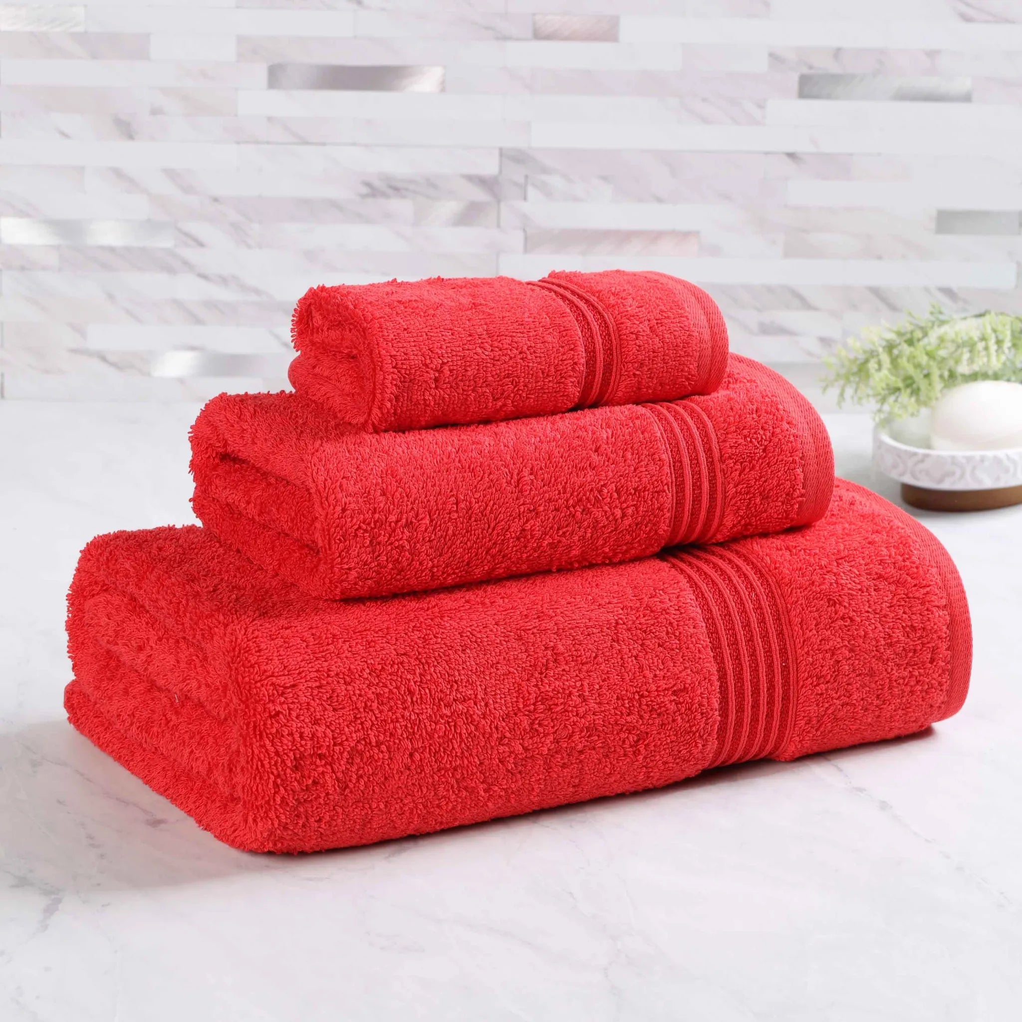 Premium Egyptian Cotton Plush 3-Piece Luxury Bath Towel Set - Ultra Absorbent & Soft for Spa, Bathroom & Hotel Use