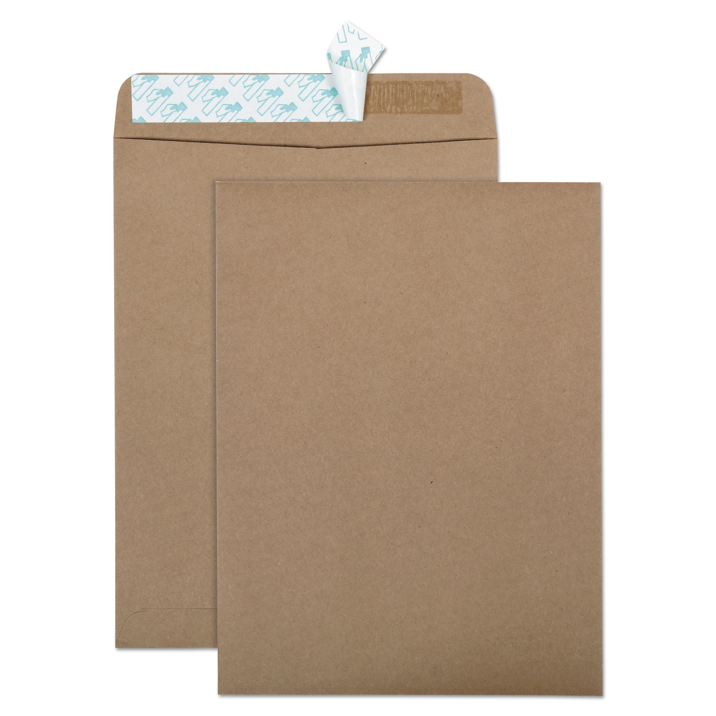 #10 1/2 Recycled Brown Kraft Envelopes with Cheese Blade Flap & Redi Strip Closure - 9x12 Inches - 100/Box - Eco-Friendly Mailing Solution for Business, Office & Home Use