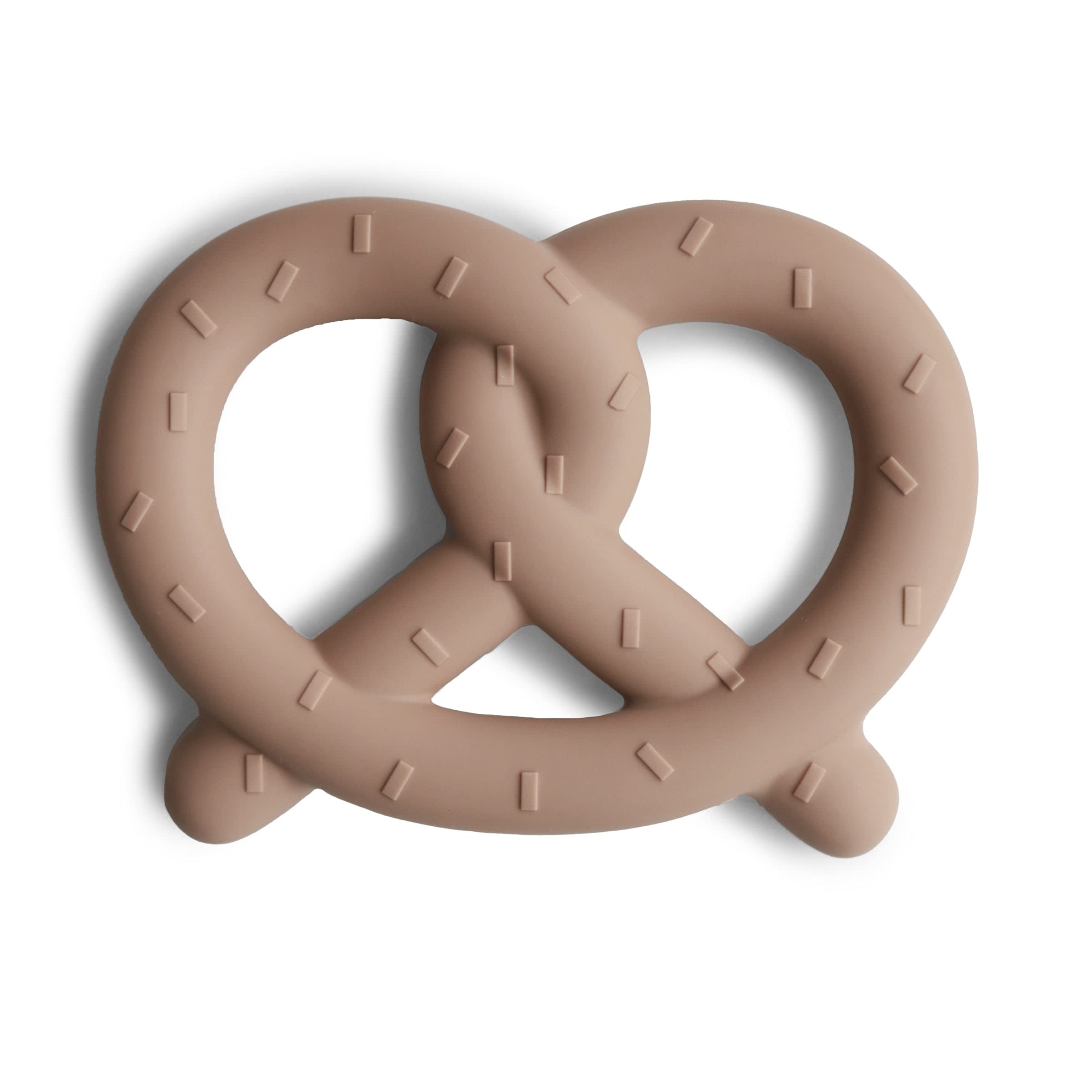 mushie Silicone Baby Teether Toy - BPA-Free Pretzel Teether for Soothing Sore Gums | Perfect for Infants & Toddlers During Teething, Travel & Playtime