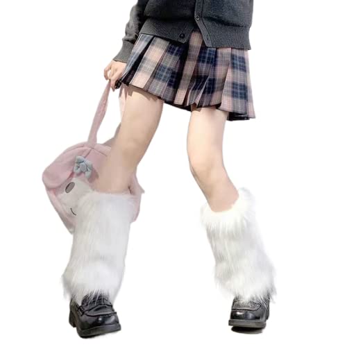 Y2K Crochet Ribbed Leg Warmers for Women & Girls - Japanese Harajuku Kawaii Fashion Socks for Students, Parties & Winter Outfits - Cozy Retro Style Accessories for Dance, Skating & Casual Wear