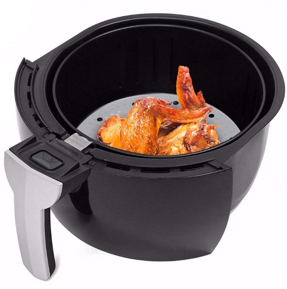 200-Pack 9 Inch Nonstick Air Fryer Liners | Reusable Parchment Paper for Air Fryer, Steaming Basket, Bamboo Steamer | Fits 5/6/7/8/10in Models | Perfect for Healthy Cooking, Meal Prep & Party Snacks