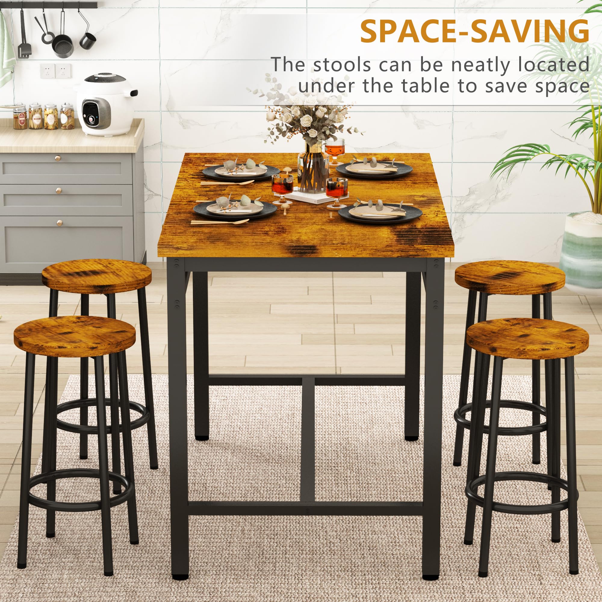 AWQM 5-Piece Bar Table Set - 43.4
