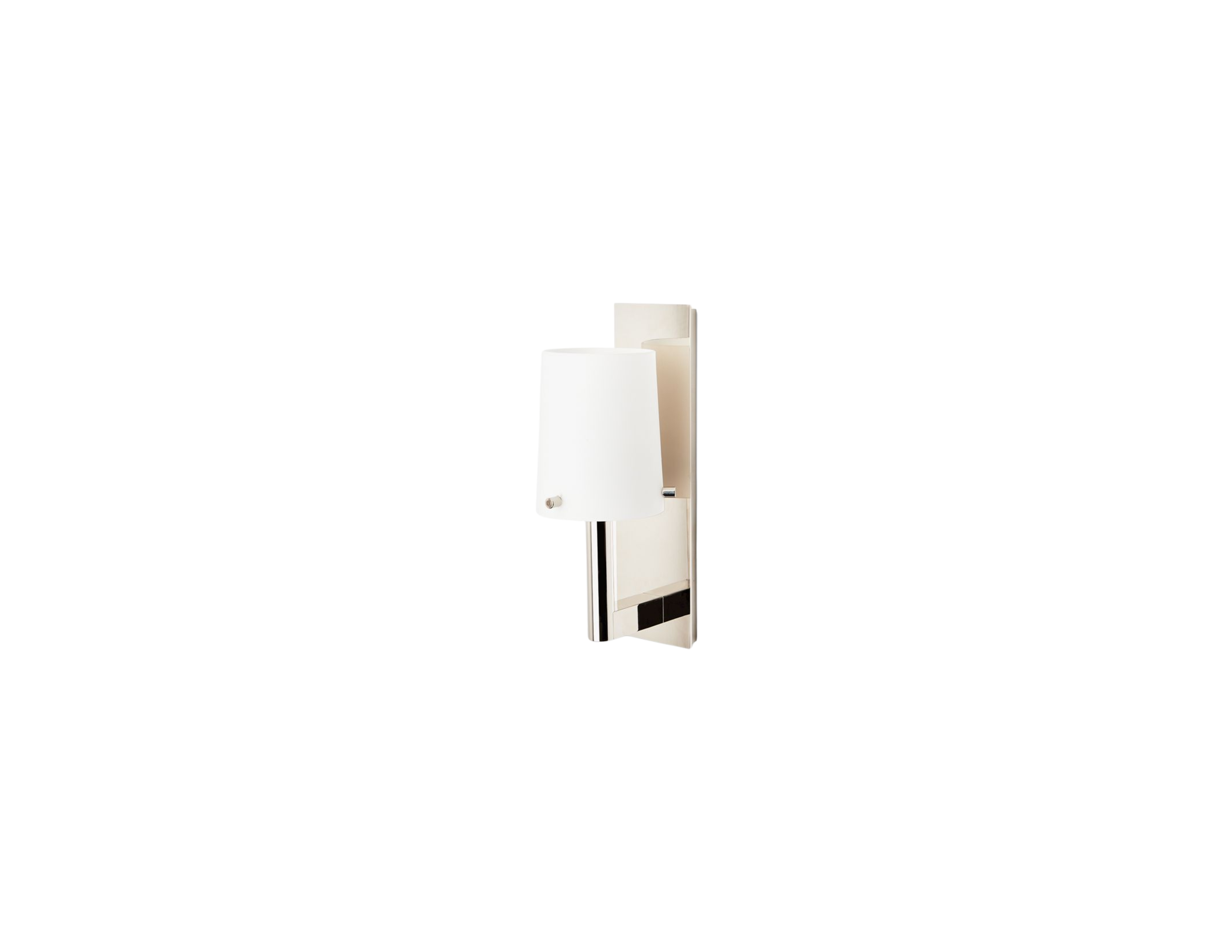 Waterworks Catia Single Arm Wall Sconce - Brass Finish with White Glass Shade - Perfect for Bedroom, Hallway & Bathroom Lighting