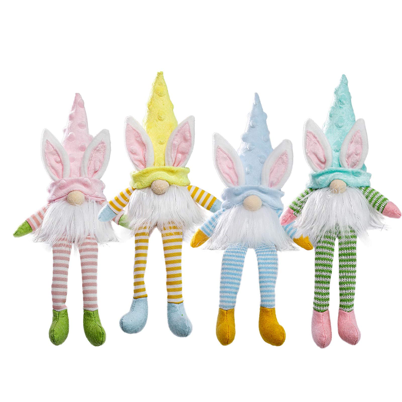 Easter Decorations for Home & Garden - LED Lighted Rabbit Faceless Doll with Warm White Lights, Multicolor Easter Party Decor - Perfect for Indoor & Outdoor Easter Celebrations, Table Centerpieces, and Festive Home Ornaments