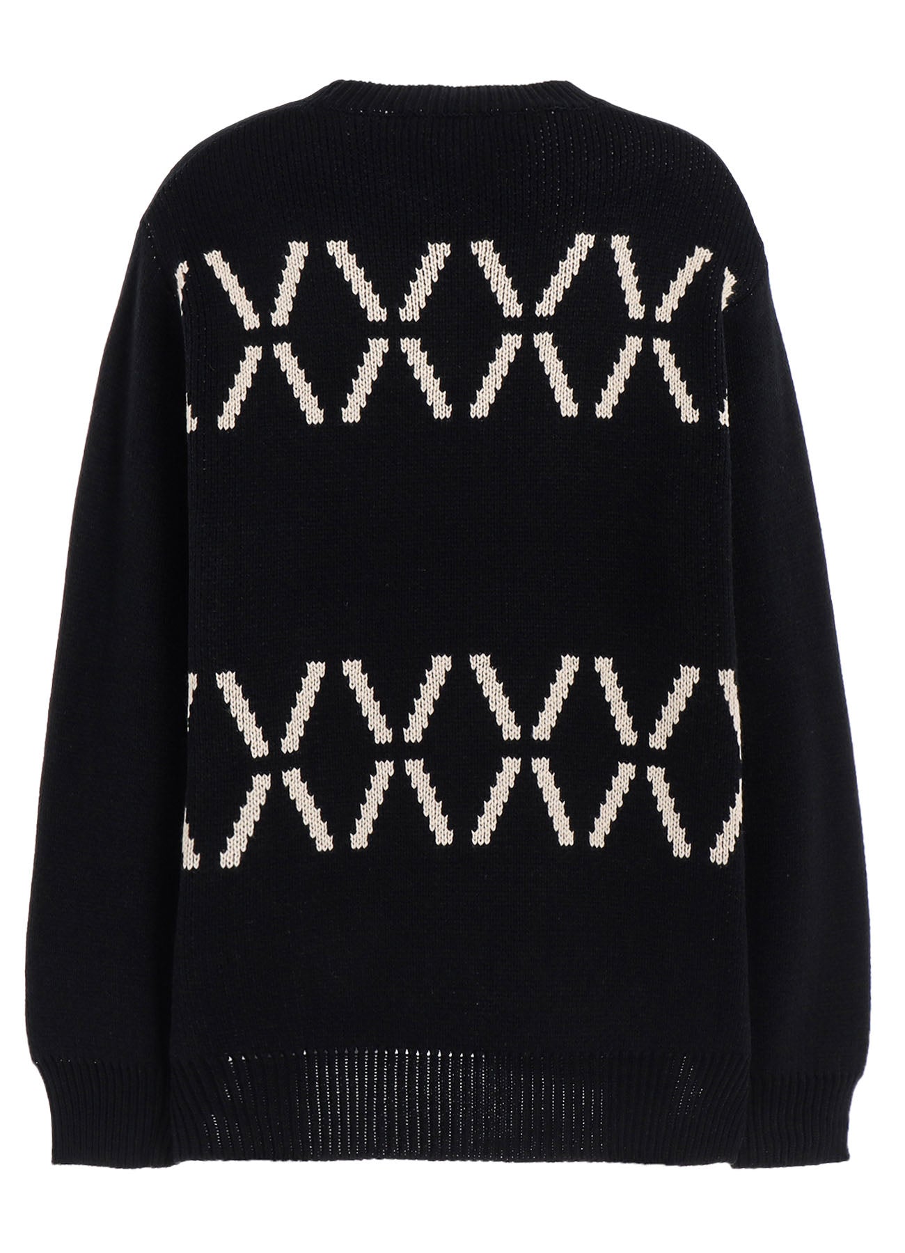Bulky Wool Bird's Eye Reversible Pullover Sweater - Cozy Winter Wear for Men & Women | Perfect for Outdoor Activities & Casual Outfits