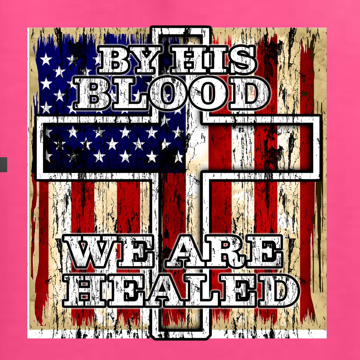 Christian Men's Graphic T-Shirt - His Blood Healing Tee for Worship & Daily Wear