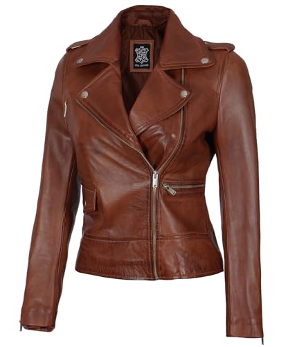 Amber - Cognac Leather Jacket
