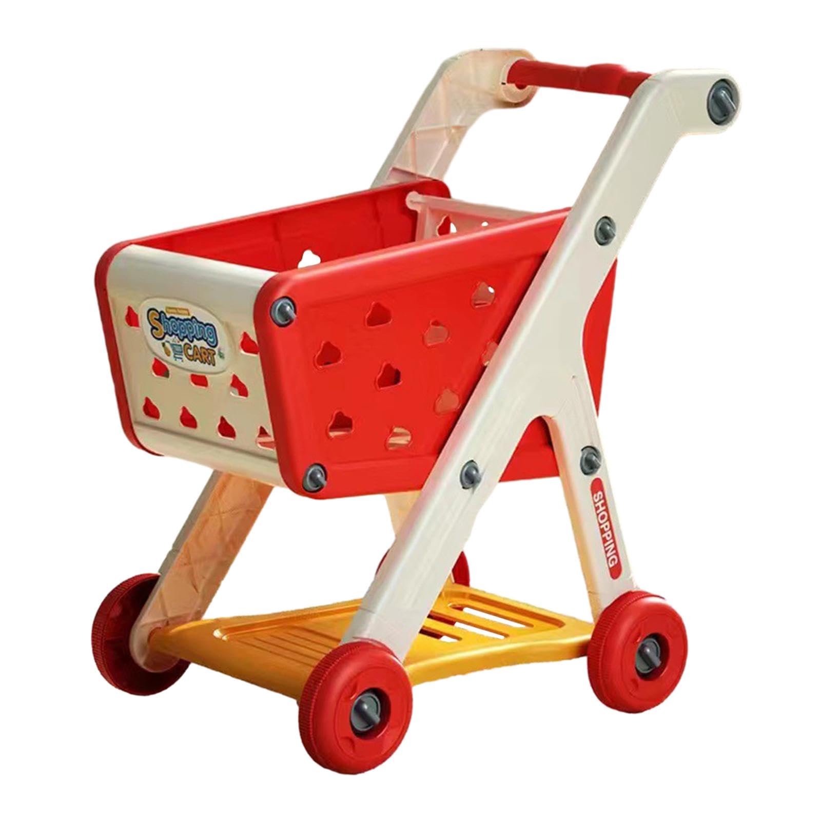 **Best Kids Shopping Cart Toy - Pretend Play Grocery Cart for Girls & Boys - Durable Red Toy Cart for Indoor & Outdoor Play - Perfect for Birthday Party Favors & Role Play Games**