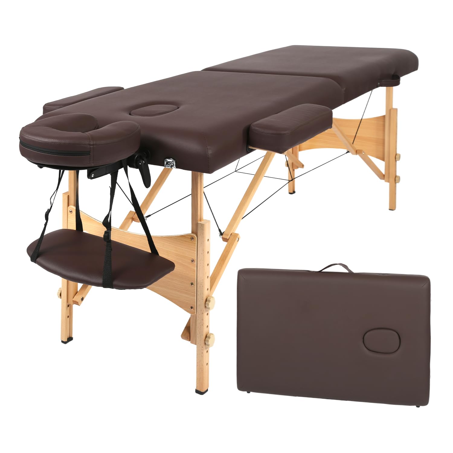 Portable Massage Table 24 Inch Wide - Adjustable Height Folding Spa Bed with Non-Woven Carrying Bag | Perfect for Professional Massage, Facial Care, Tattoo & Beauty Salon Use