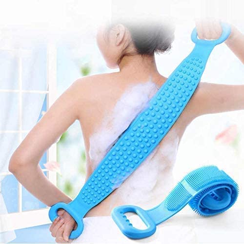 Exfoliating Bath Brush with Long Handle - Back Scrubber & Body Washer for Dead Skin Removal - Perfect for Shower, Bath & Spa Relaxation