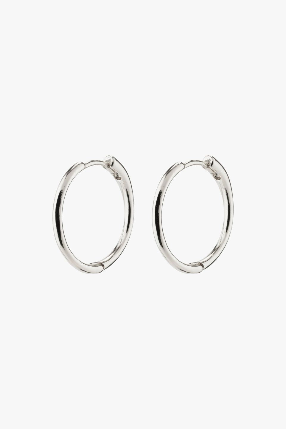 Eanna Medium Hoops Recycled Silver Plated Earrings - Trendy Boho Jewelry for Women, Perfect for Everyday Wear & Special Occasions