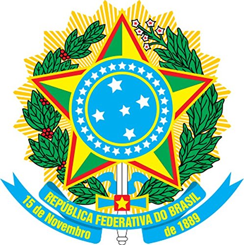 Brazil Coat of Arms Die-Cut Car Decal - 4.3