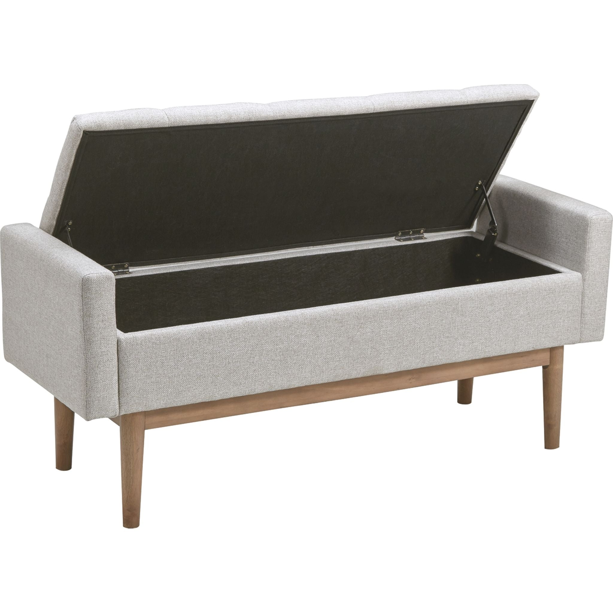 Briarson Storage Bench with Seat - Beige/Brown Wooden Entryway Bench for Hallway, Living Room & Bedroom Organization