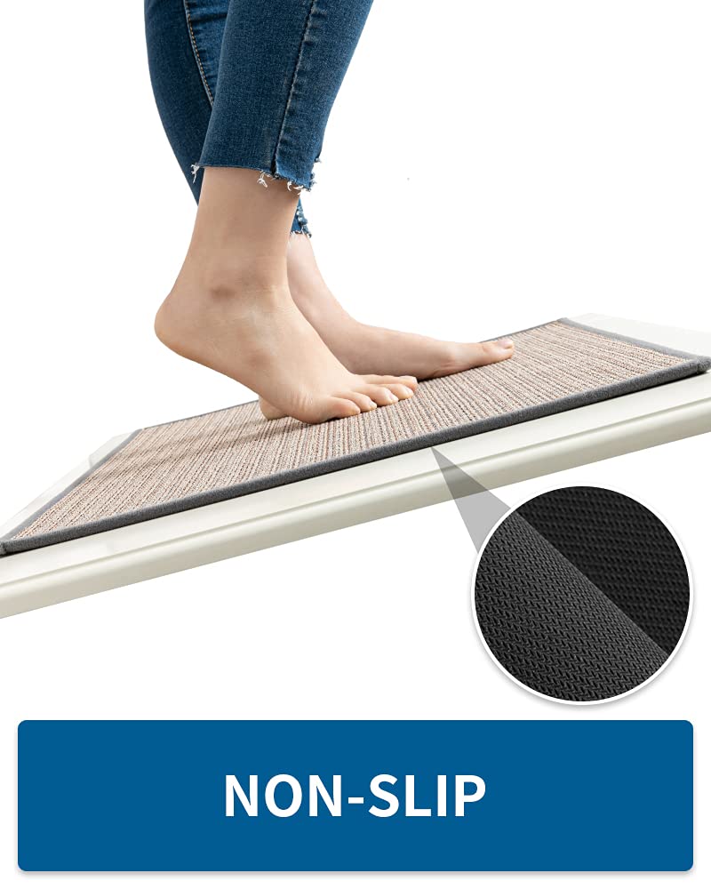Non-Slip Washable Kitchen Runner Rug - Absorbent Anti-Fatigue Floor Mat for Sink Area, Cooking Station & High-Traffic Zones (Grey, 20x70 Inches) - Perfect for Kitchens, Laundry Rooms & Entryways