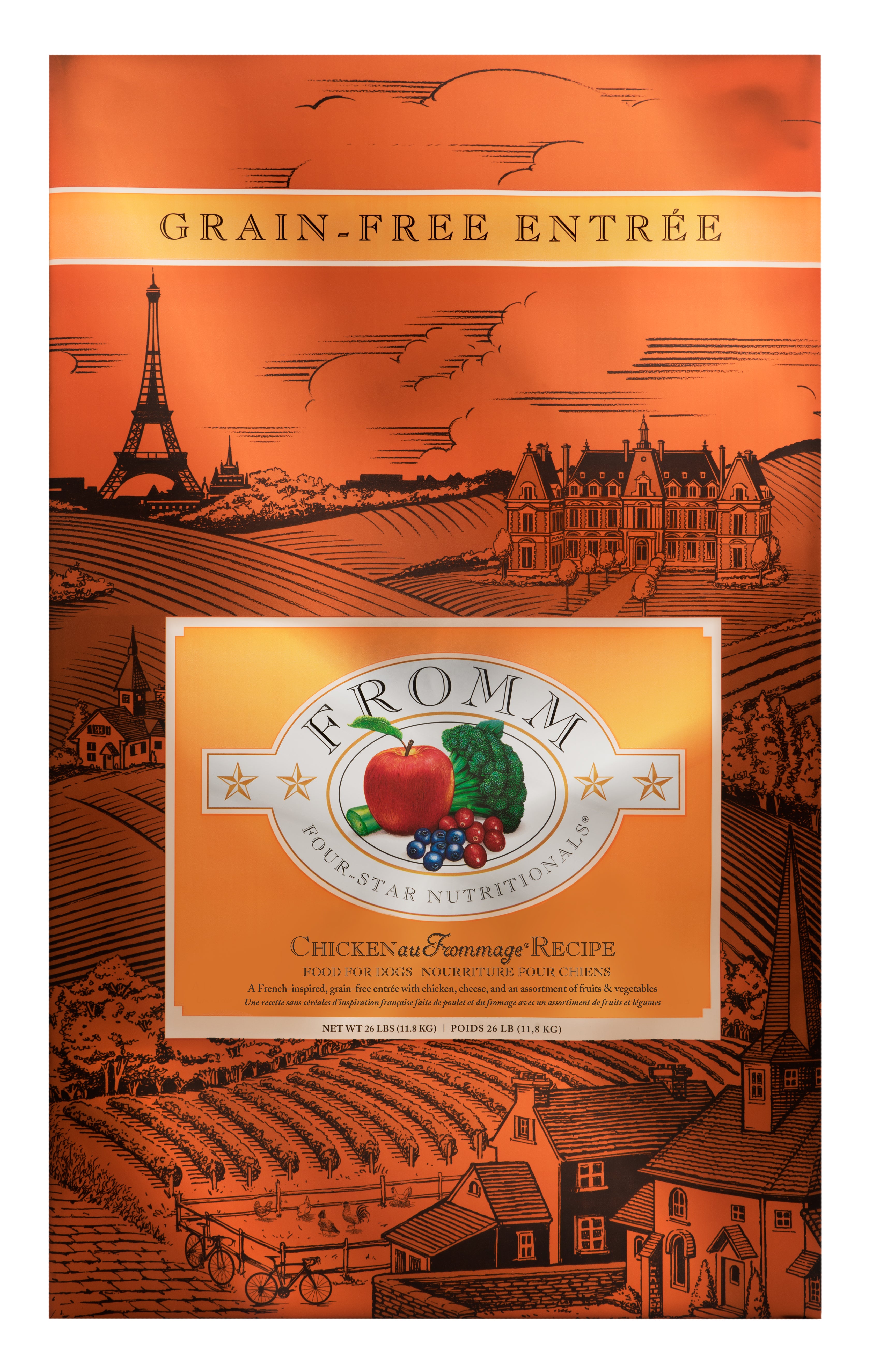 Fromm Four Star Grain-Free Dry Dog Food with Chicken & Frommage - High Protein, Natural Ingredients for Adult Dogs - Perfect for Sensitive Stomachs & Allergies