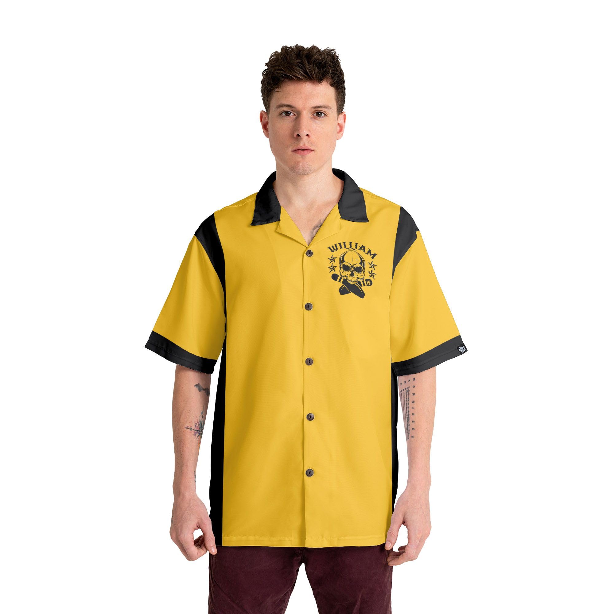 Custom Personalized Bowling Shirts with Names for Men & Women | Retro Hawaiian Style Bowling Team Shirts | Perfect for Bowling Leagues, Tournaments & Themed Parties