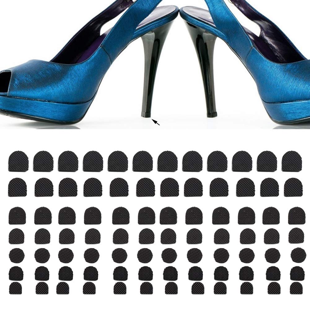 84pcs Durable Non-Slip Heel Tips & Dowels for Women's Shoes - Heel Replacement Kit for High Heels, Boots & Dress Shoes | Perfect for Shoe Repair & DIY Projects